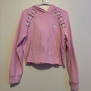 Victorious Secret Pink Cropped Hoodie